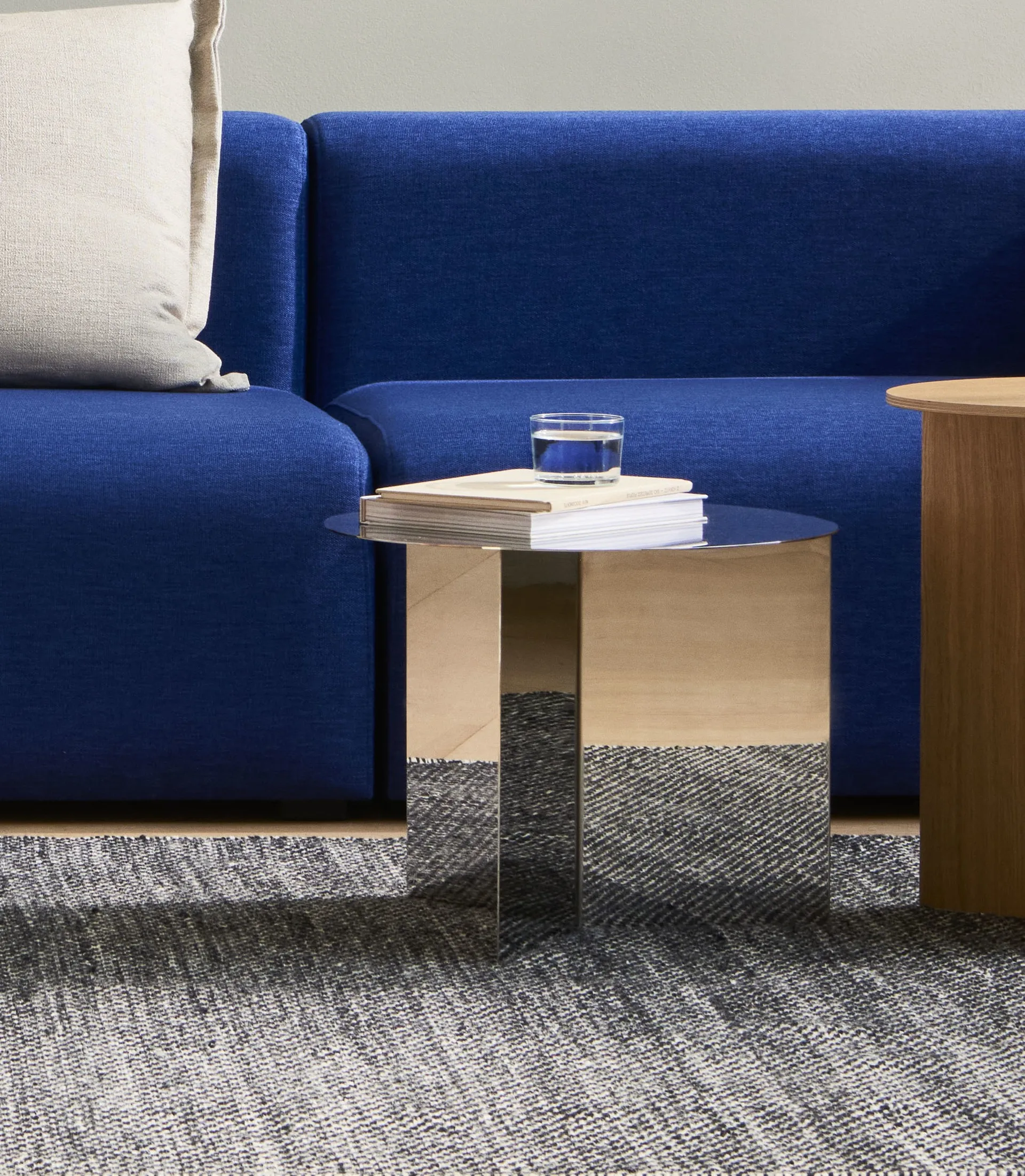 Stolik kawowy Slit, Polished stainless steel HAY