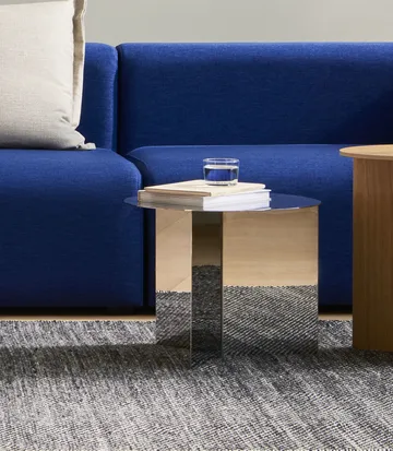 Stolik kawowy Slit - Polished stainless steel - HAY