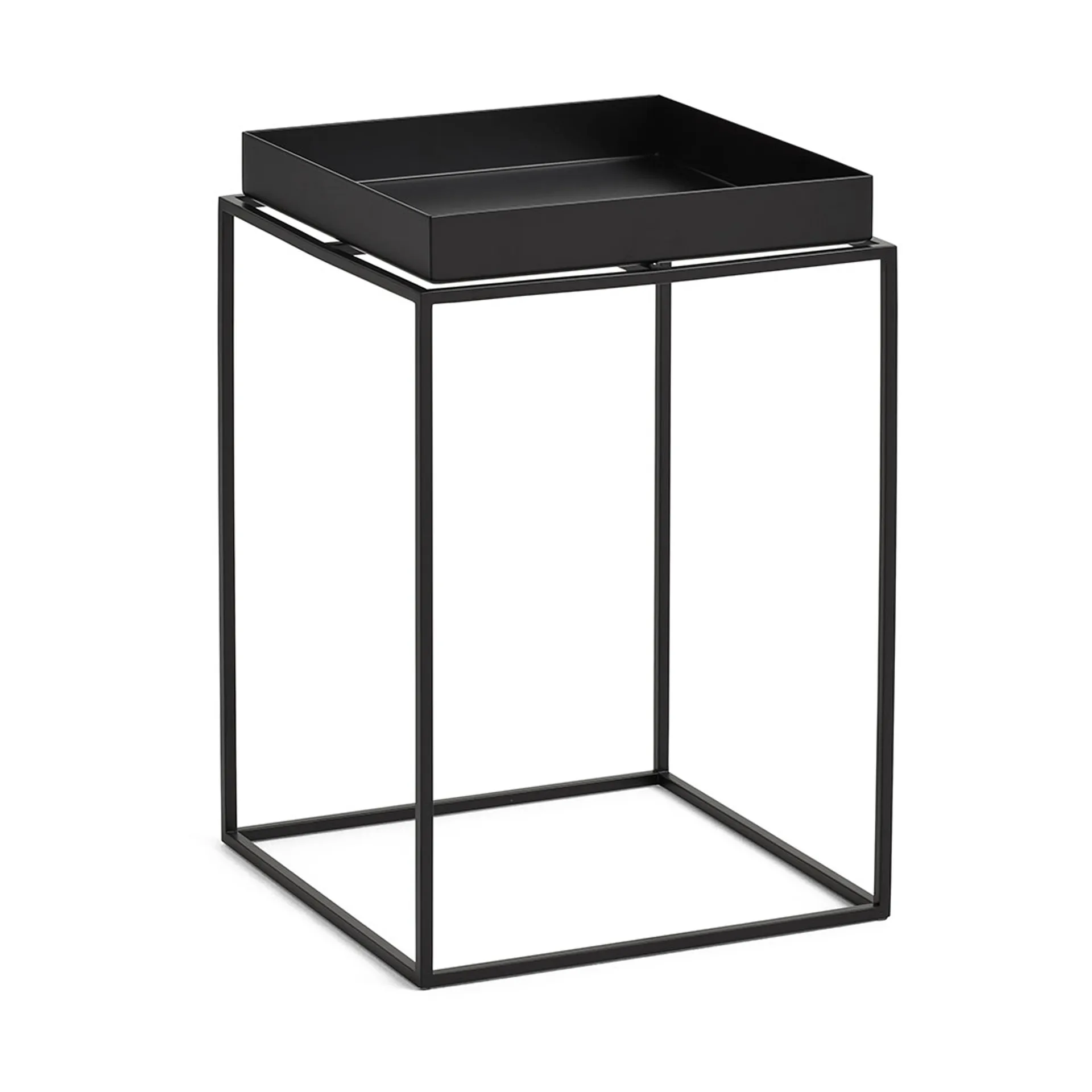 Stolik z tacą Tray Table medium, Black, 30x30x44 cm HAY