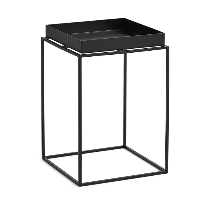 Stolik z tacą Tray Table medium - Black, 30x30x44 cm - HAY