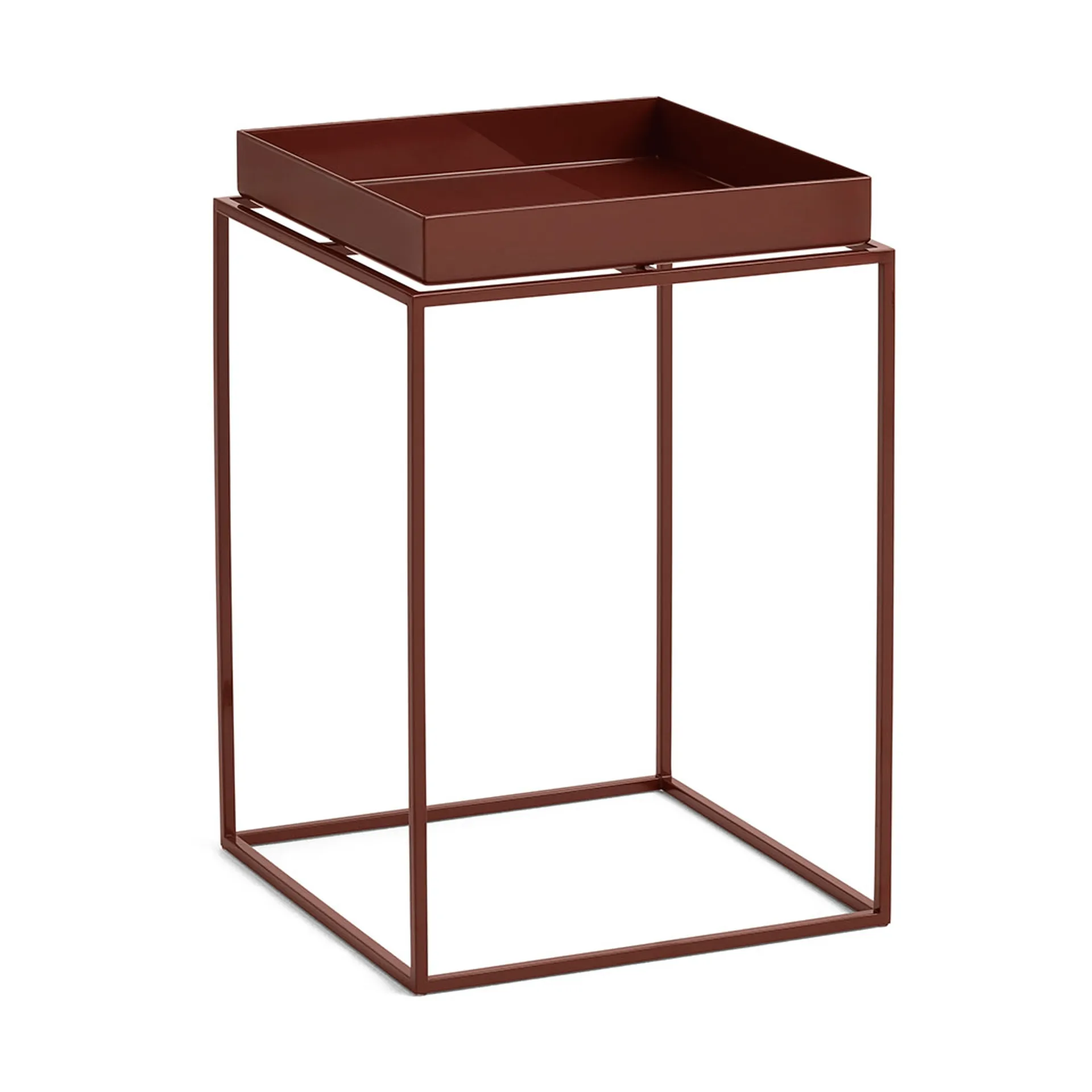 Stolik z tacą Tray Table medium, Chocolate, 30x30x44 cm HAY