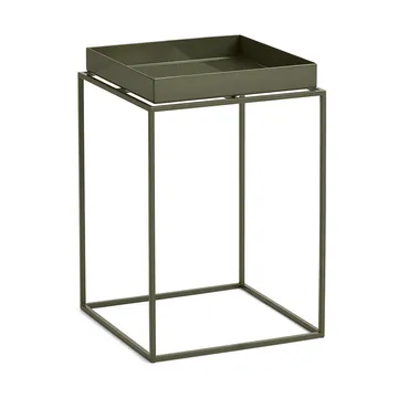 Stolik z tacą Tray Table medium - Olive green, 30x30x44 cm - HAY
