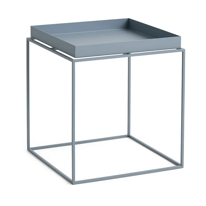 Stolik z tacą Tray Table medium - Pigeon blue, 40x40x44 cm - HAY