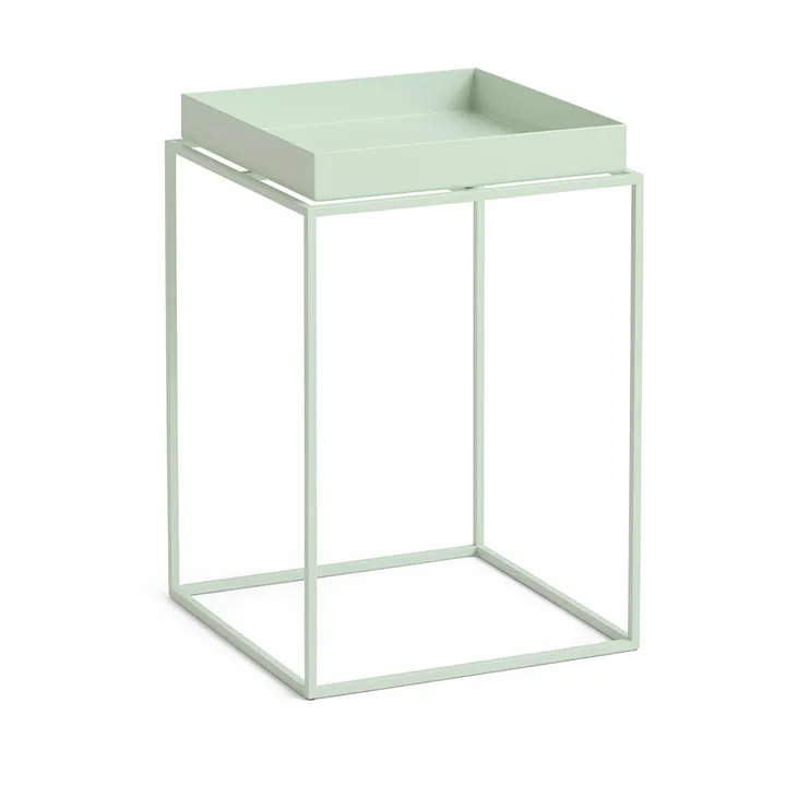 Stolik z tacą Tray Table medium - Soft mint, 30x30x44 cm - HAY