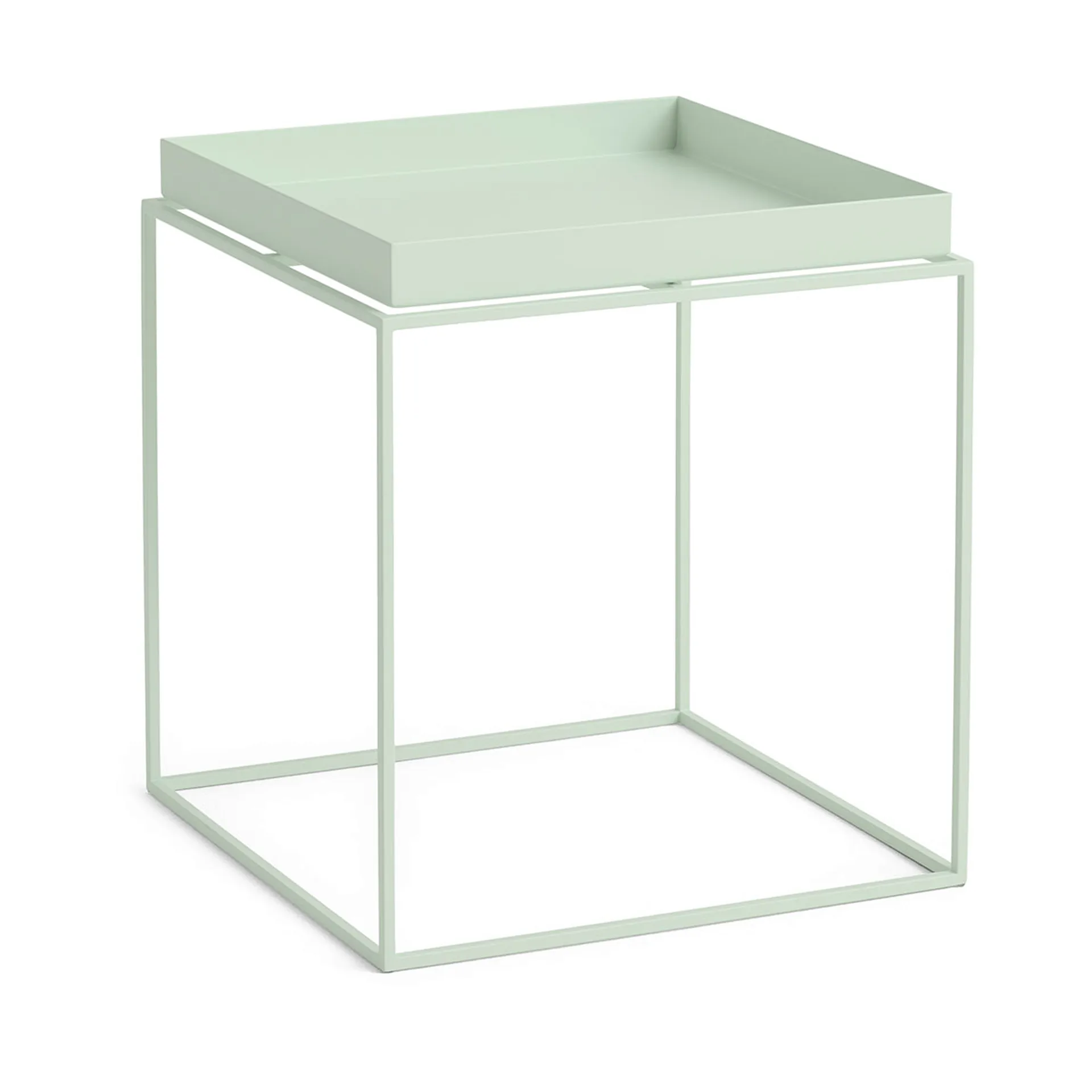 Stolik z tacą Tray Table medium, Soft mint, 40x40x44 cm HAY