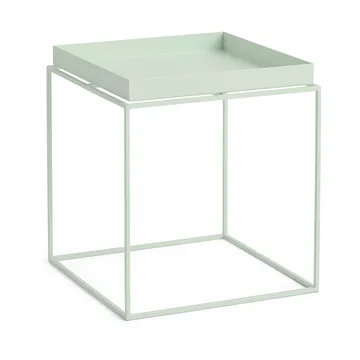 Stolik z tacą Tray Table medium - Soft mint, 40x40x44 cm - HAY