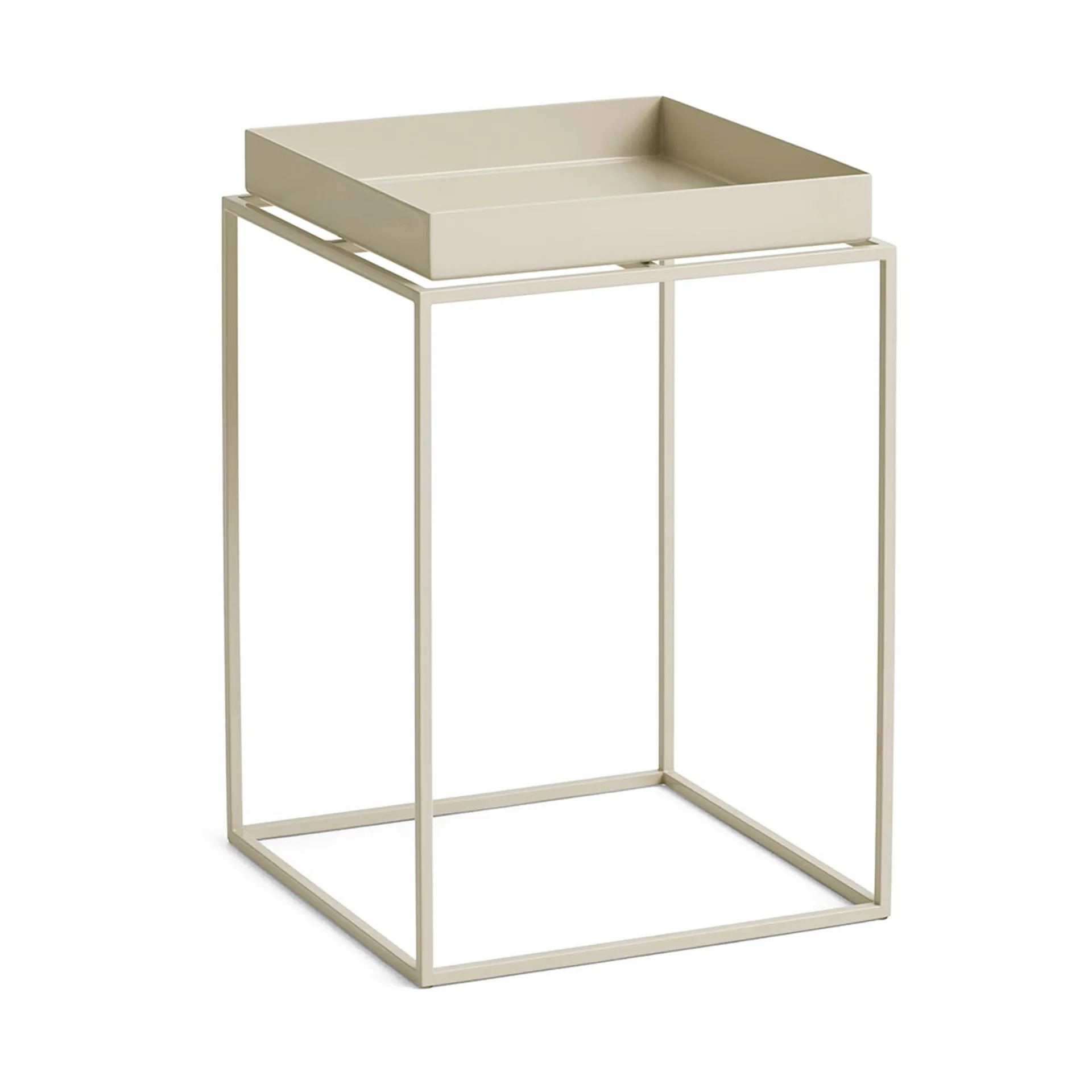 Stolik z tacą Tray Table medium, Warm beige, 30x30x44 cm HAY
