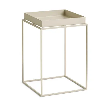 Stolik z tacą Tray Table medium - Warm beige, 30x30x44 cm - HAY