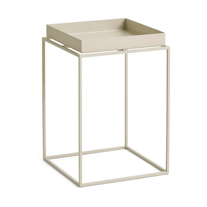 Stolik z tacą Tray Table medium - Warm beige, 30x30x44 cm - HAY