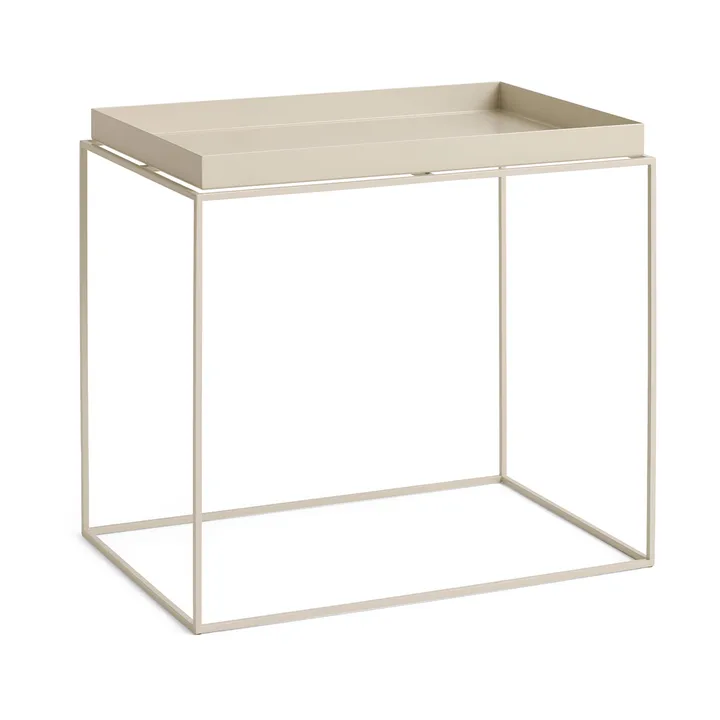 Stolik z tacą Tray Table medium - Warm beige, 40x60x54 cm - HAY
