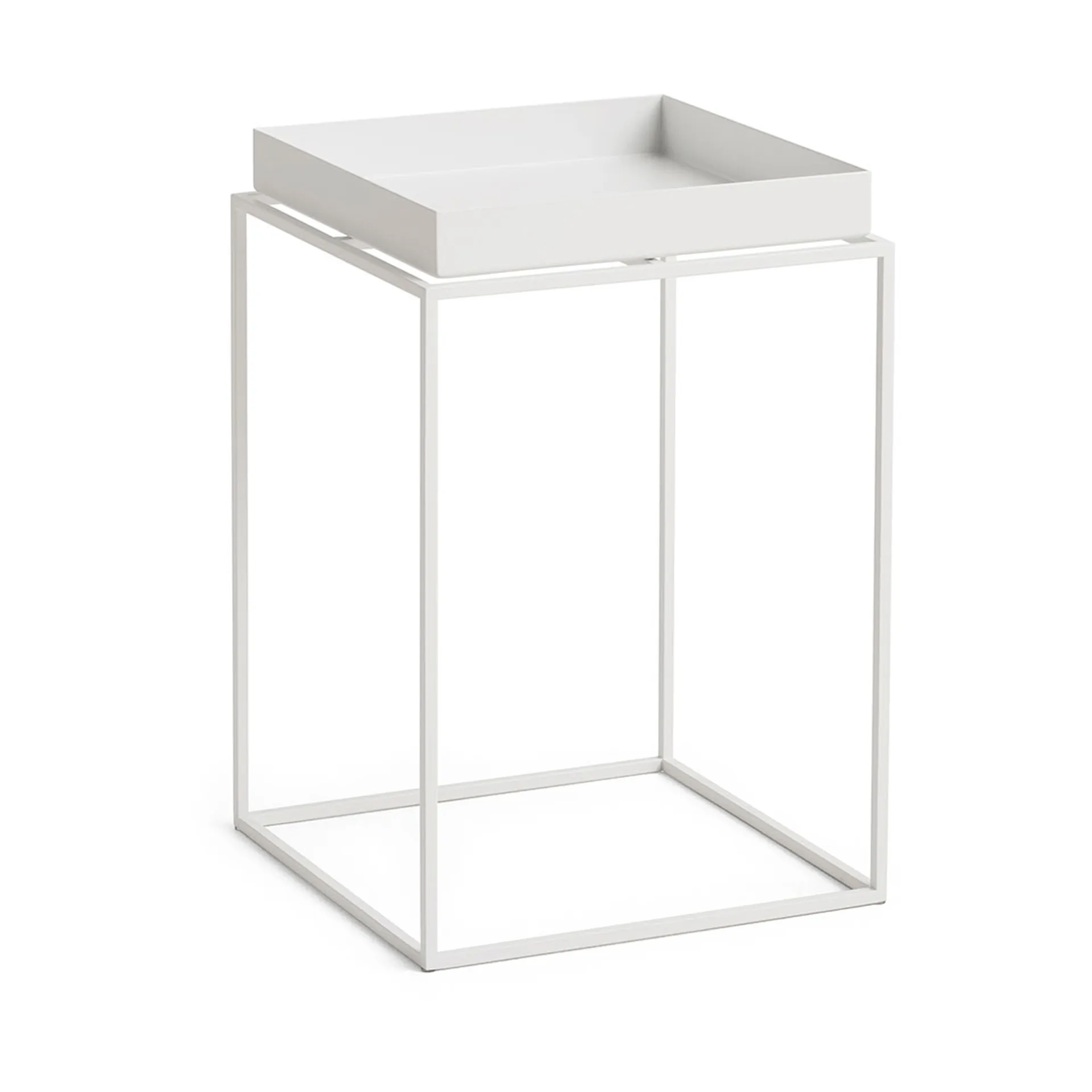 Stolik z tacą Tray Table medium, White, 30x30x44 cm HAY