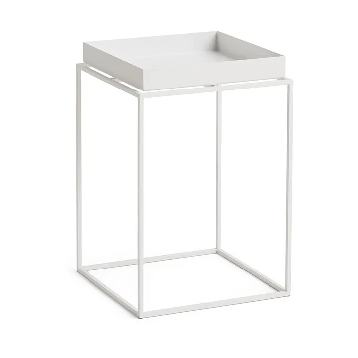 Stolik z tacą Tray Table medium - White, 30x30x44 cm - HAY