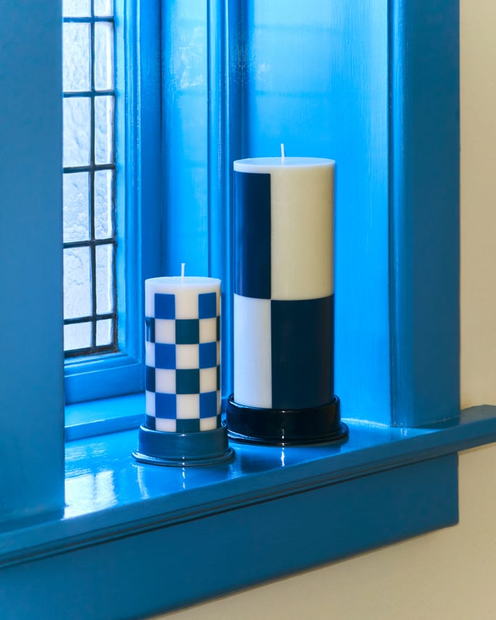 Świeca Column Candle large 25 cm, Milky green-dark blue HAY