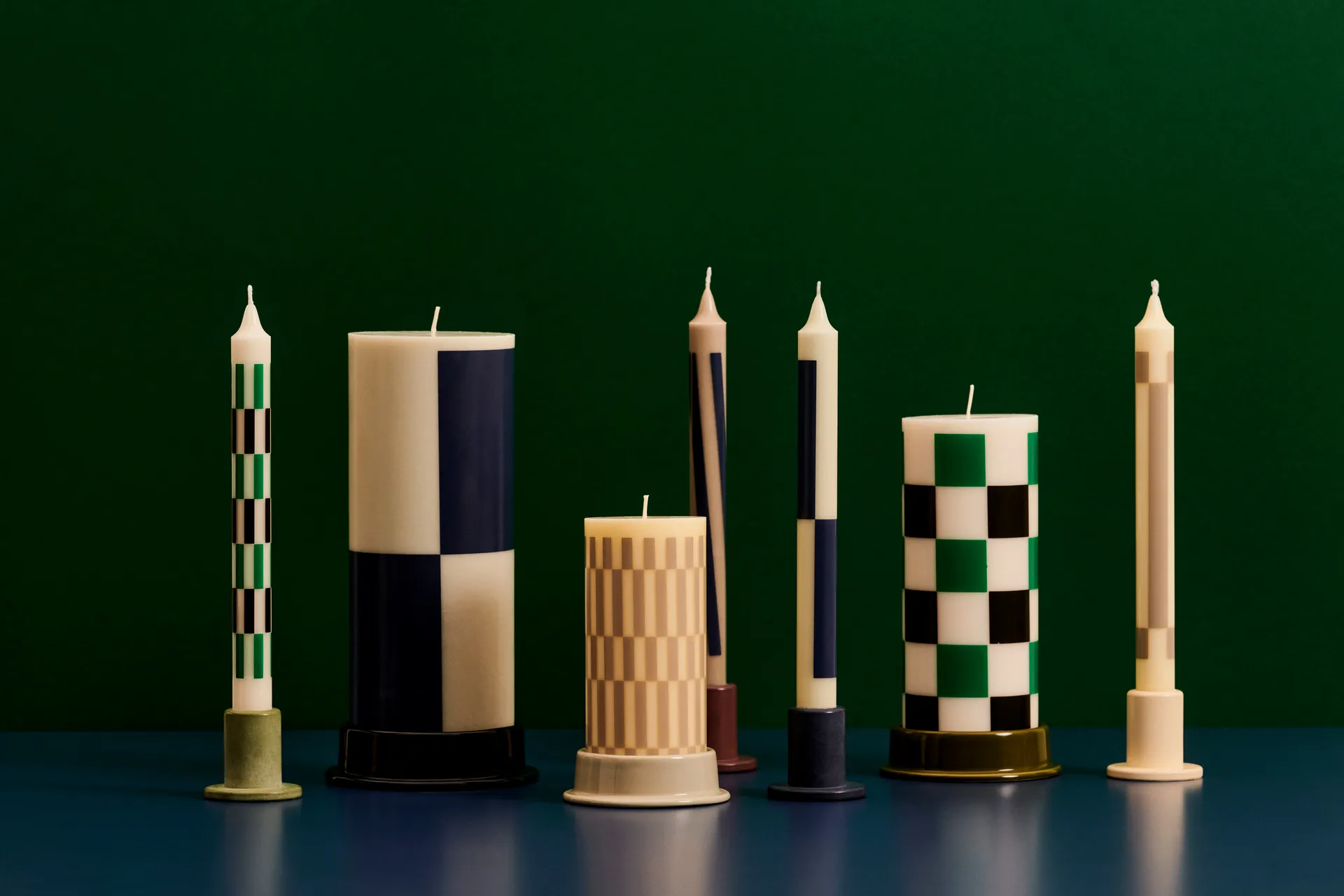 Świeca Column Candle small 15 cm, Cream-sand HAY