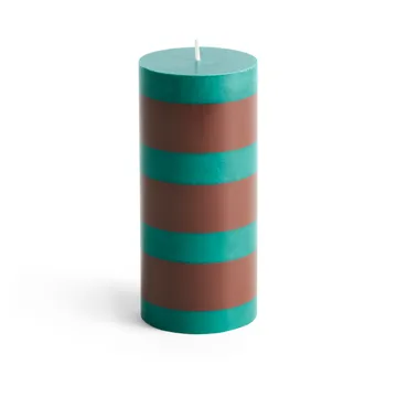 Świeca Column Candle small 15 cm - Green-brown - HAY