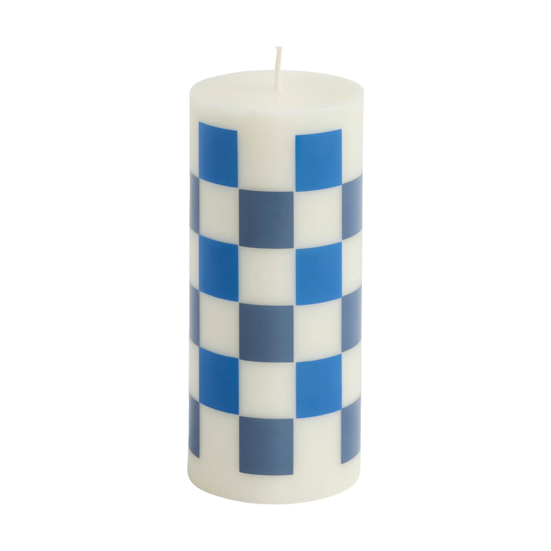 Świeca Column Candle small 15 cm, Off white-blues HAY