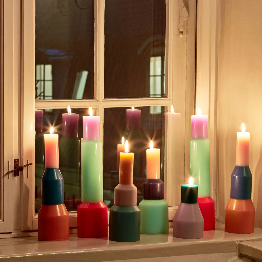 Świeca Pillar, blue, m HAY