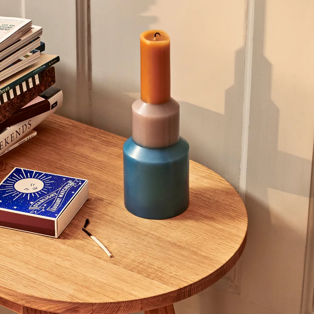 Świeca Pillar, blue, m HAY