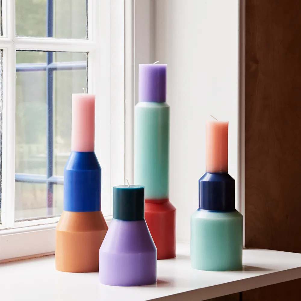 Świeca Pillar, blue, m HAY