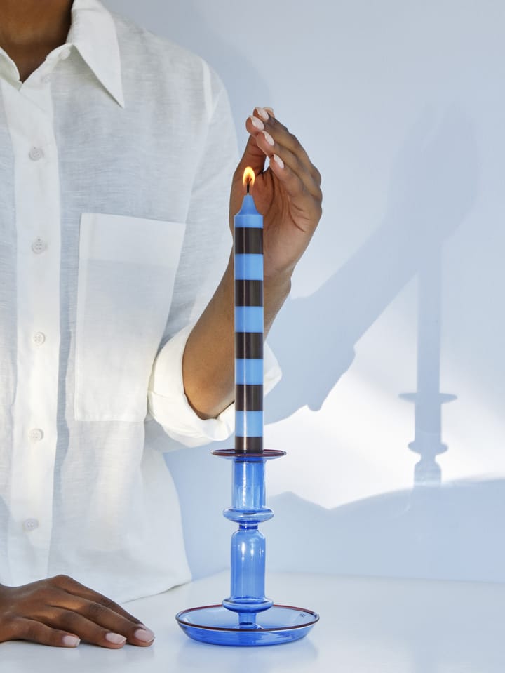 Świeca Stripe 4-pak, Jasne HAY
