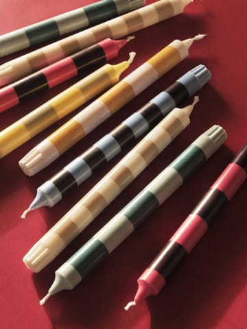 Świeca Stripe 4-pak - Jasne - HAY