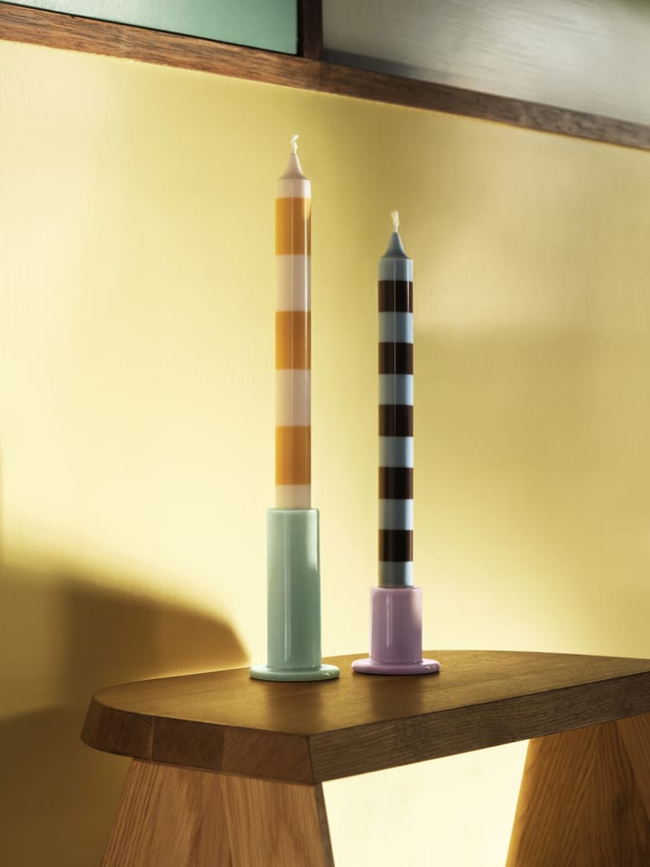 Świeca Stripe 4-pak, Jasne HAY