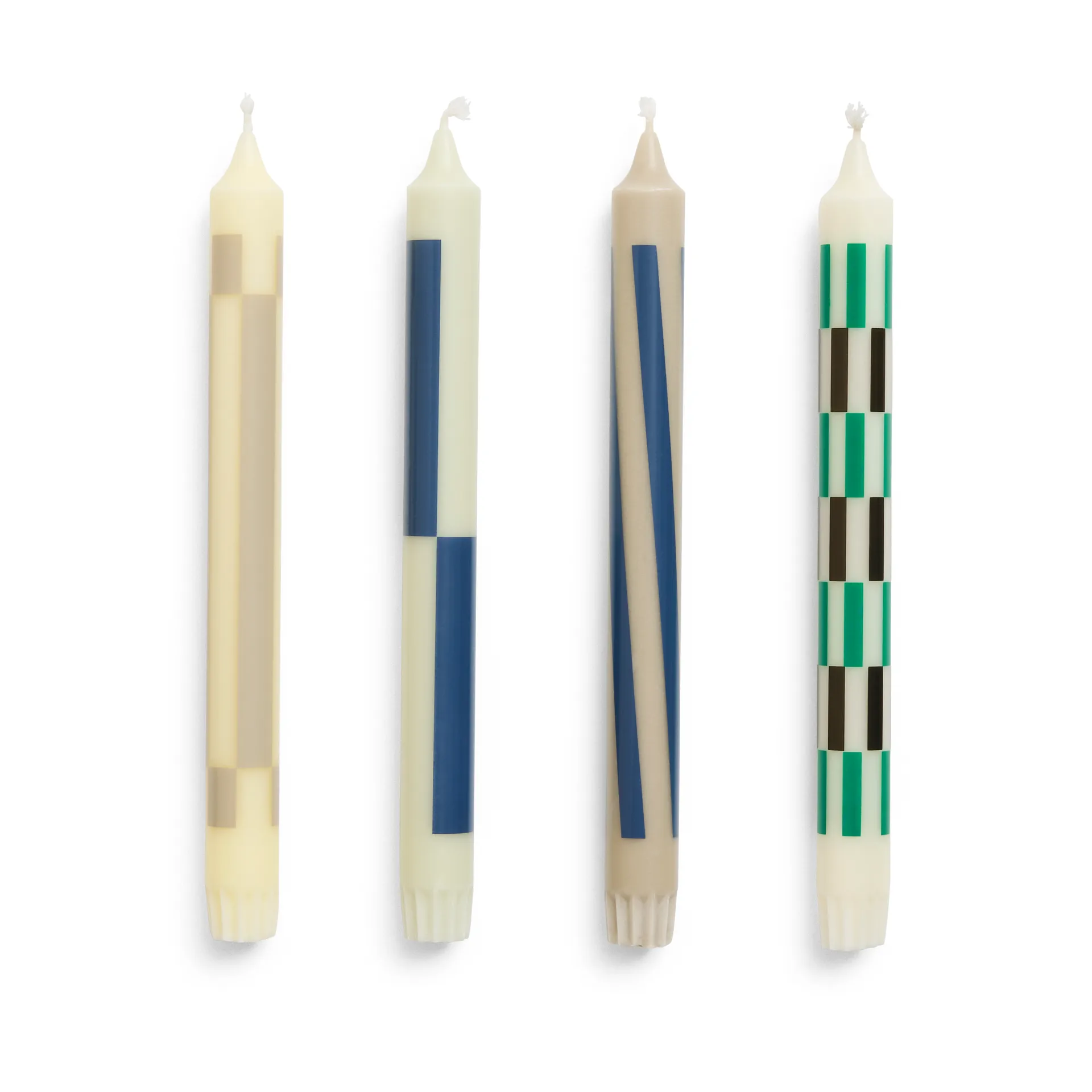 Świeczki Pattern mix 4 szt, Cream-dark HAY