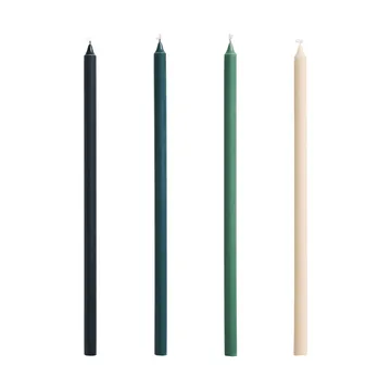 Świeczki Slim, 4‑szt. - Green-dark green - HAY
