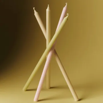 Świeczki Slim, 4‑szt. - Pastels - HAY