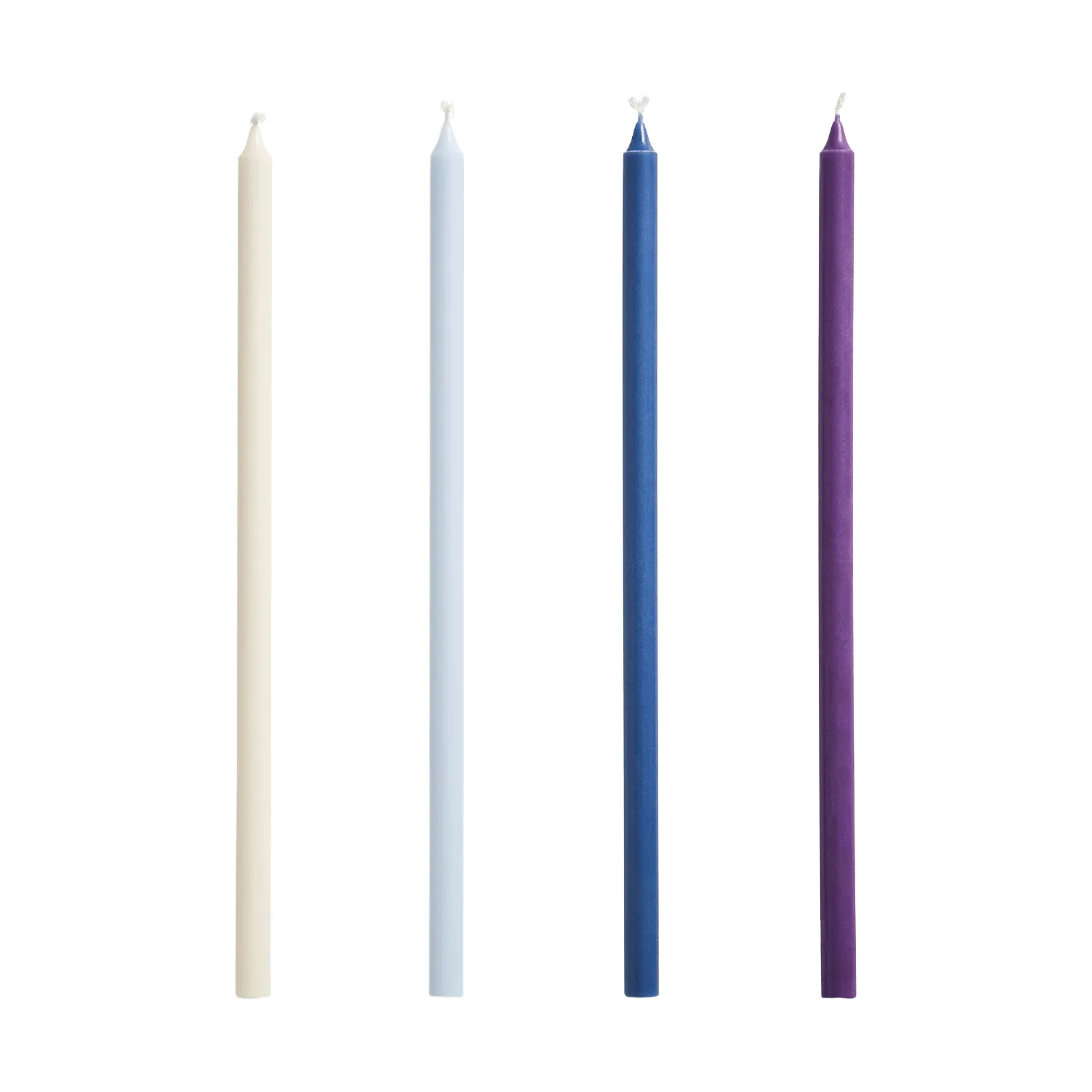 Świeczki Slim, 4‑szt., Purple-blue HAY