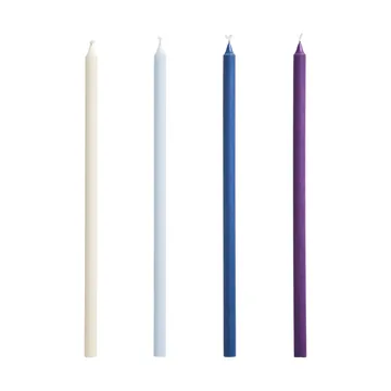 Świeczki Slim, 4‑szt. - Purple-blue - HAY
