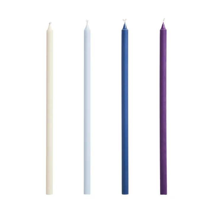 Świeczki Slim, 4‑szt. - Purple-blue - HAY
