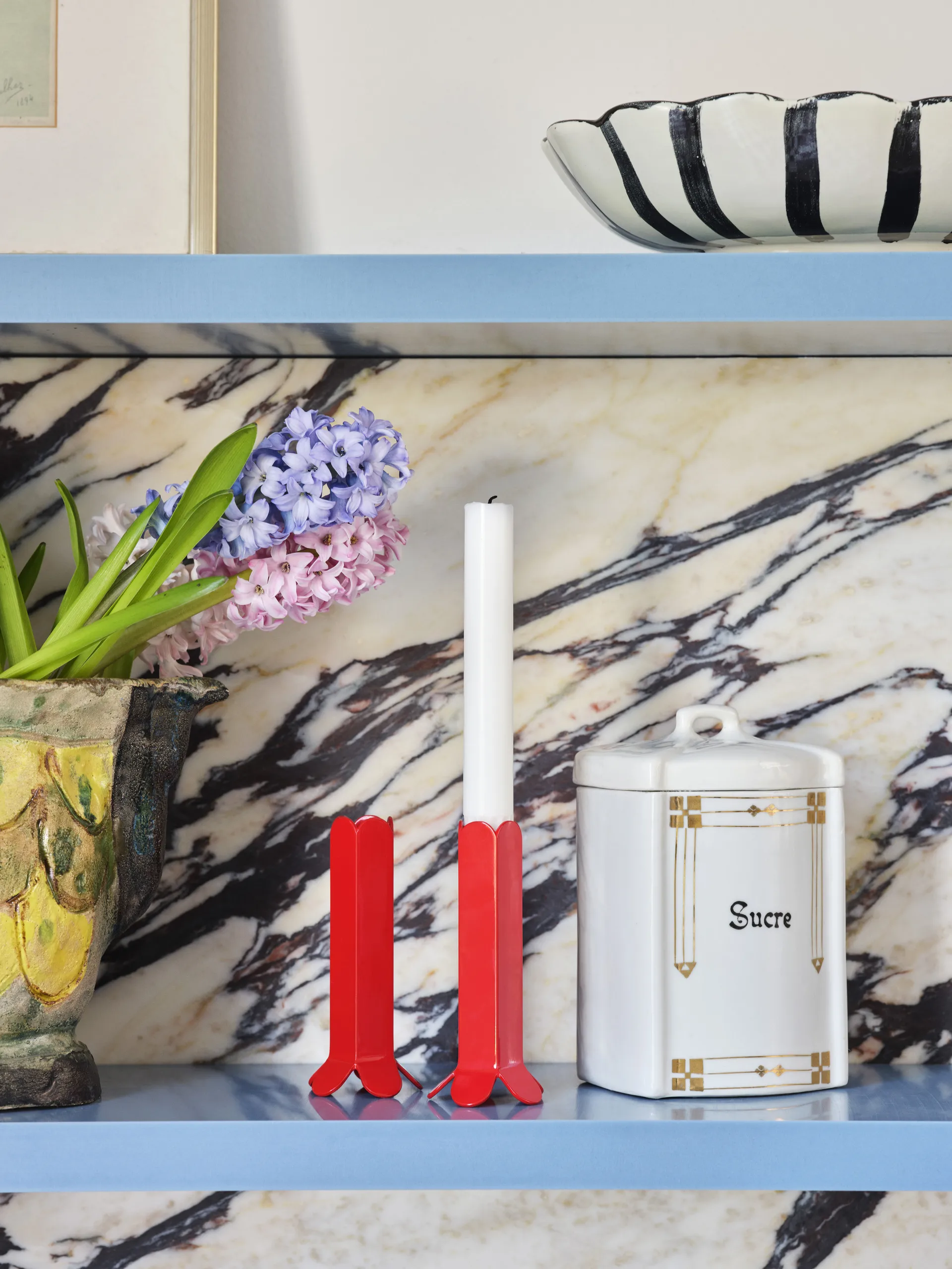 Świecznik Arcs 13 cm, Czerwony HAY