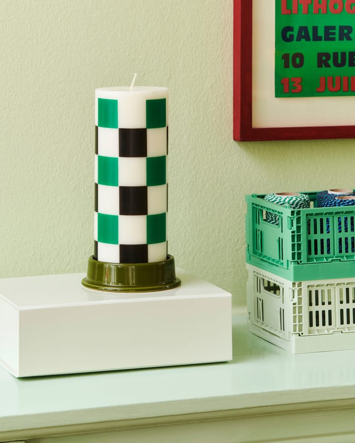 Świecznik Column Candleholder M 11 cm, Army green HAY