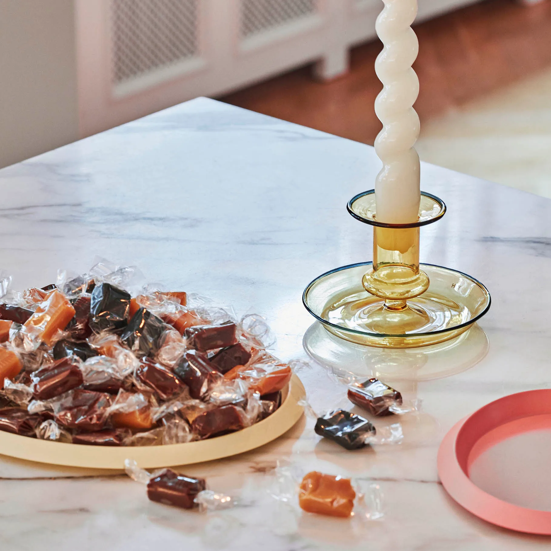 Świecznik Flare, Yellow HAY