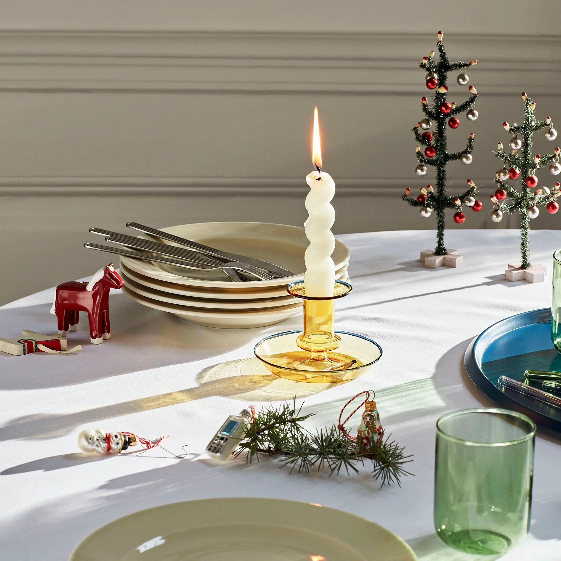 Świecznik Flare, Yellow HAY