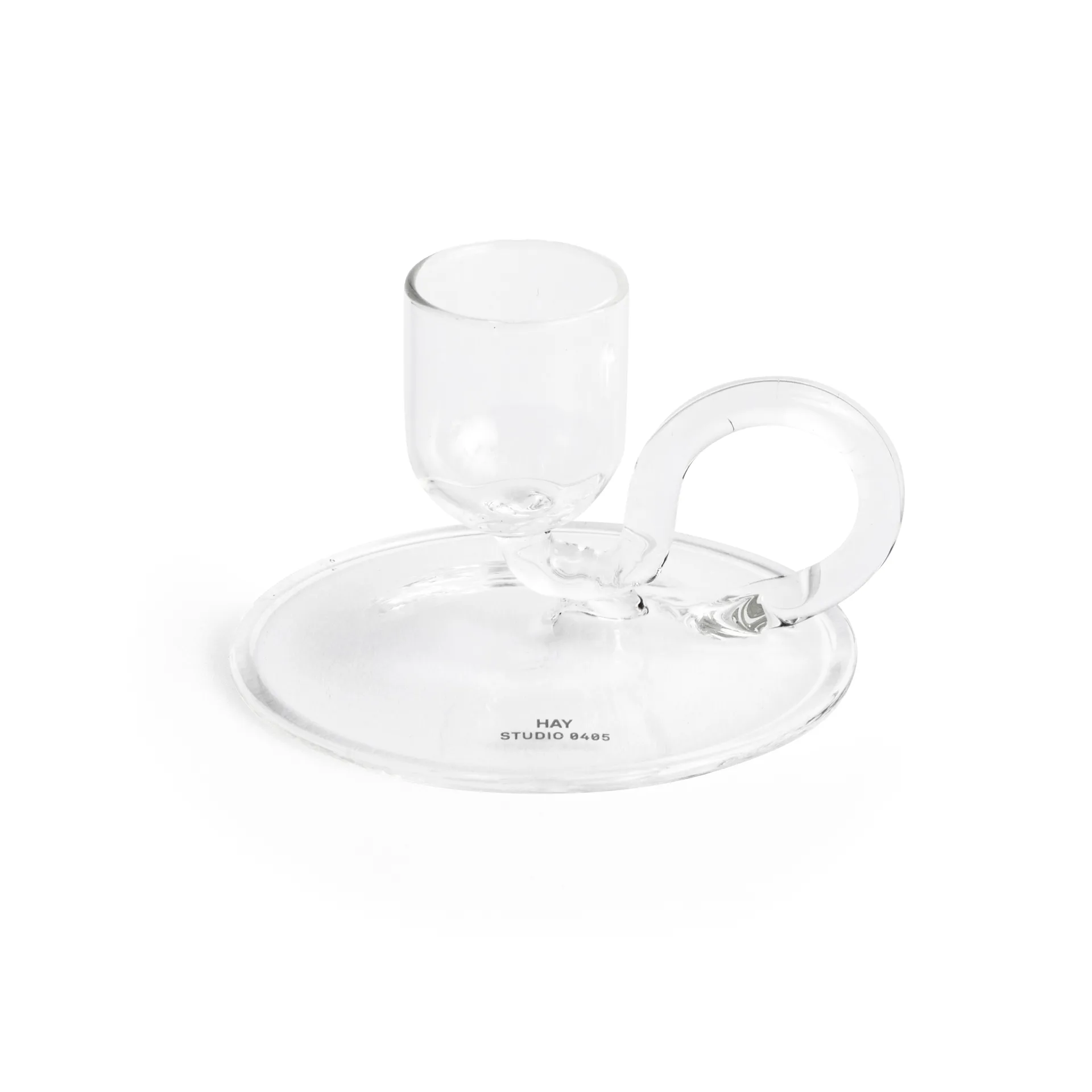 Świecznik Tiny curved, Clear HAY