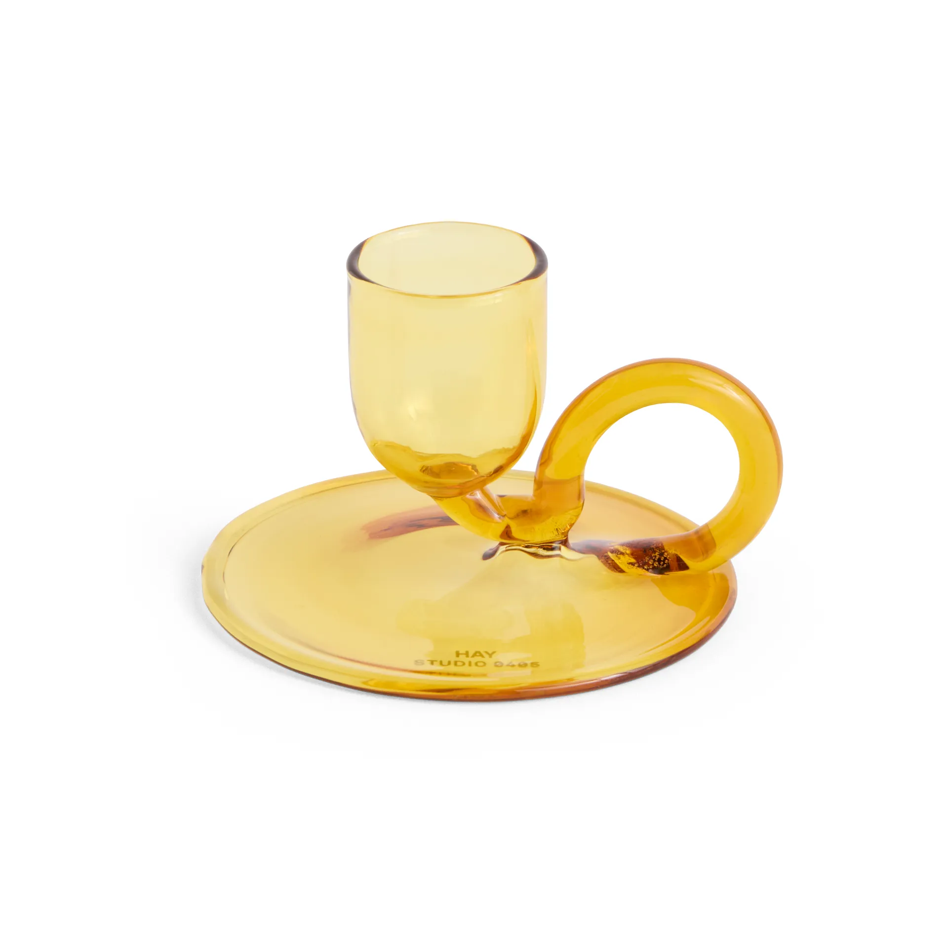 Świecznik Tiny curved, Yellow HAY