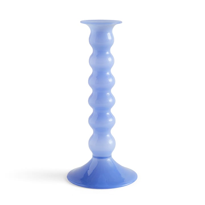 Świecznik Wavy 21 cm, duży - Jade light blue - HAY