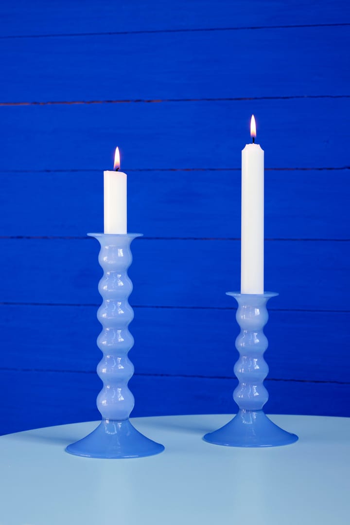 Świecznik Wavy 21 cm, duży - Jade light blue - HAY