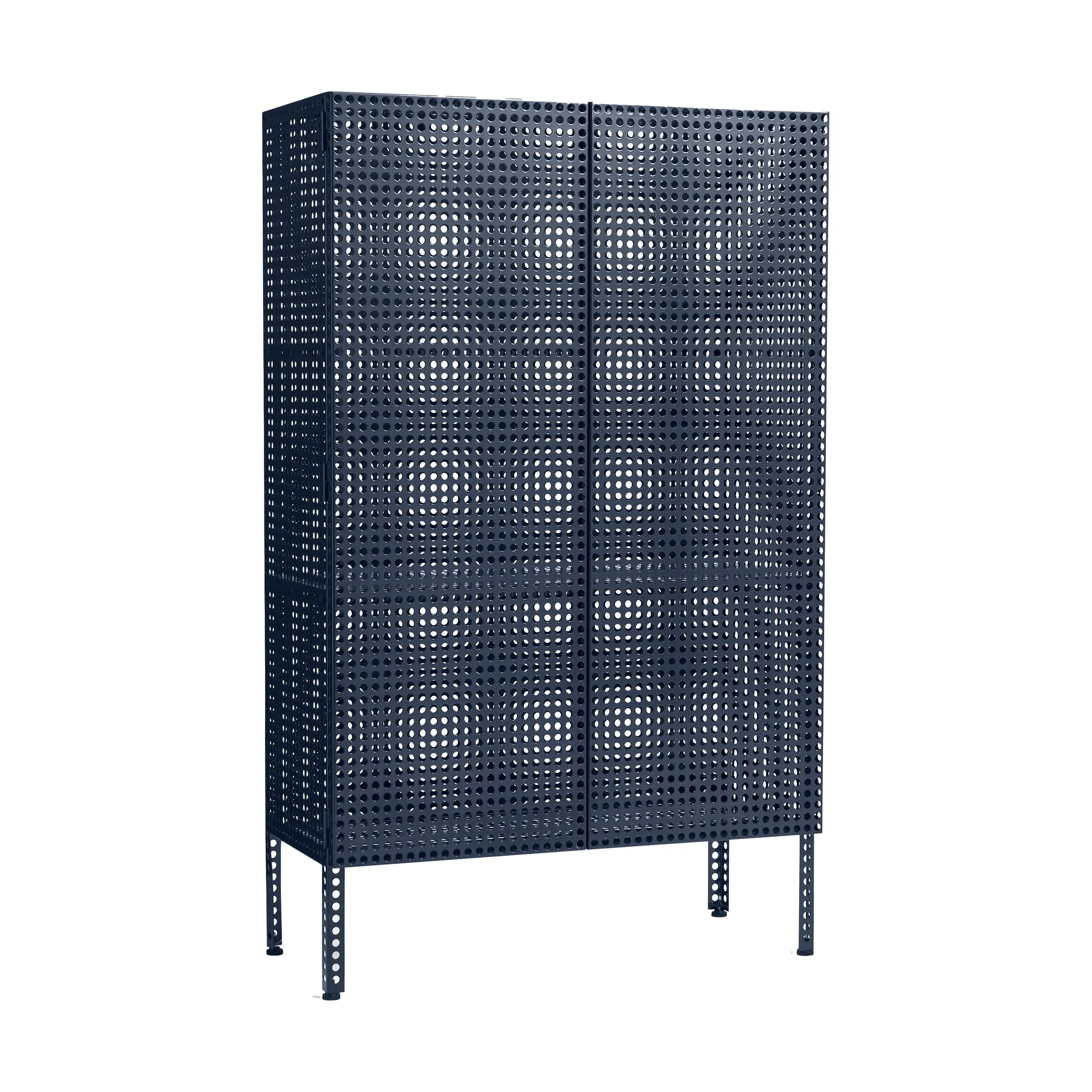 Szafka Perforated Cabinet large, Steel blue HAY