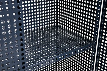 Szafka Perforated Cabinet large - Steel blue - HAY