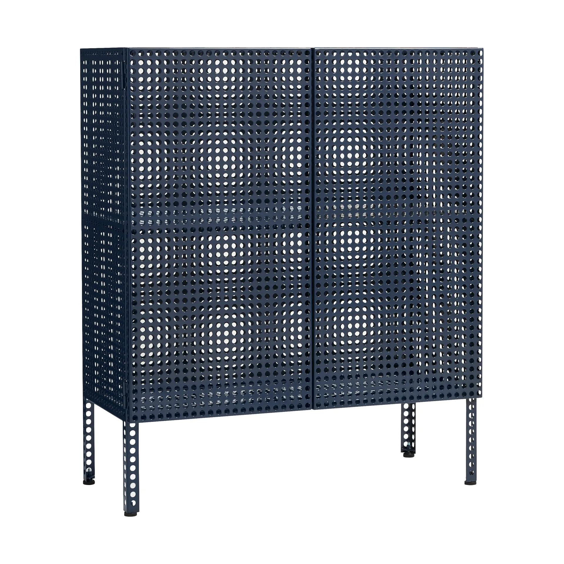 Szafka Perforated Cabinet medium, Steel blue HAY