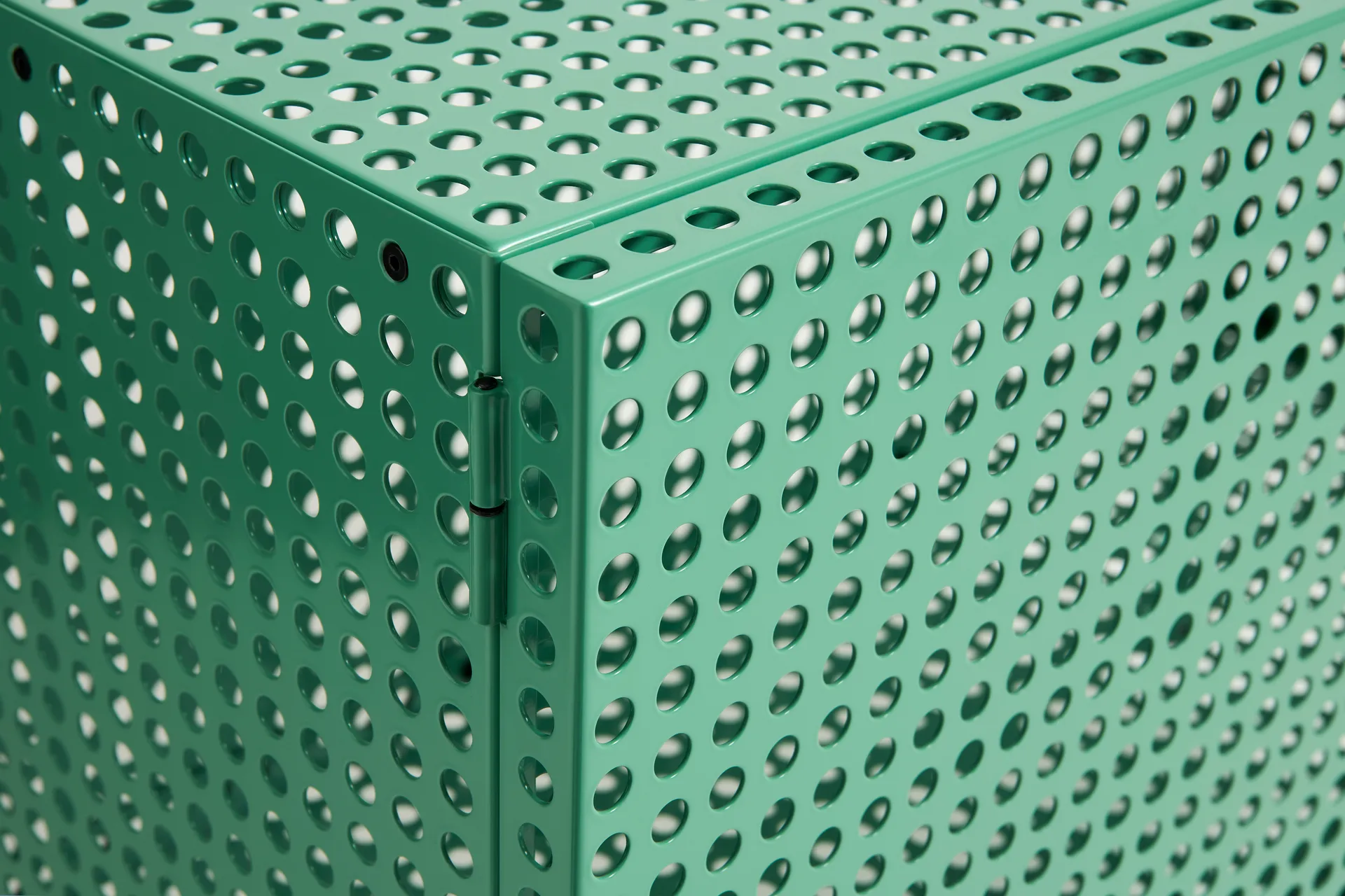 Szafka Perforated Cabinet small, Soft jade HAY