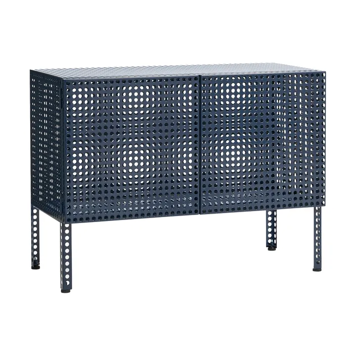 Szafka Perforated Cabinet small - Steel blue - HAY