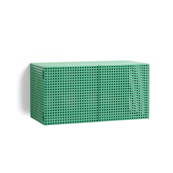 Szafka ścienna Perforated Cabinet small - Soft jade - HAY