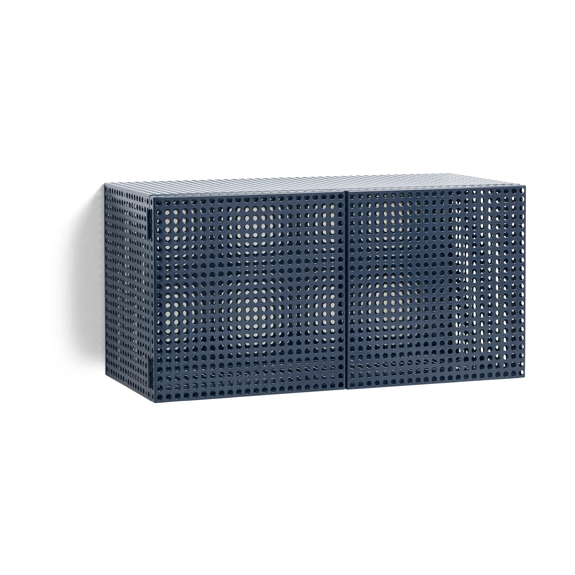Szafka ścienna Perforated Cabinet small, Steel blue HAY