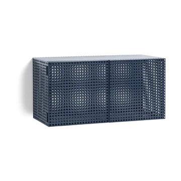 Szafka ścienna Perforated Cabinet small - Steel blue - HAY
