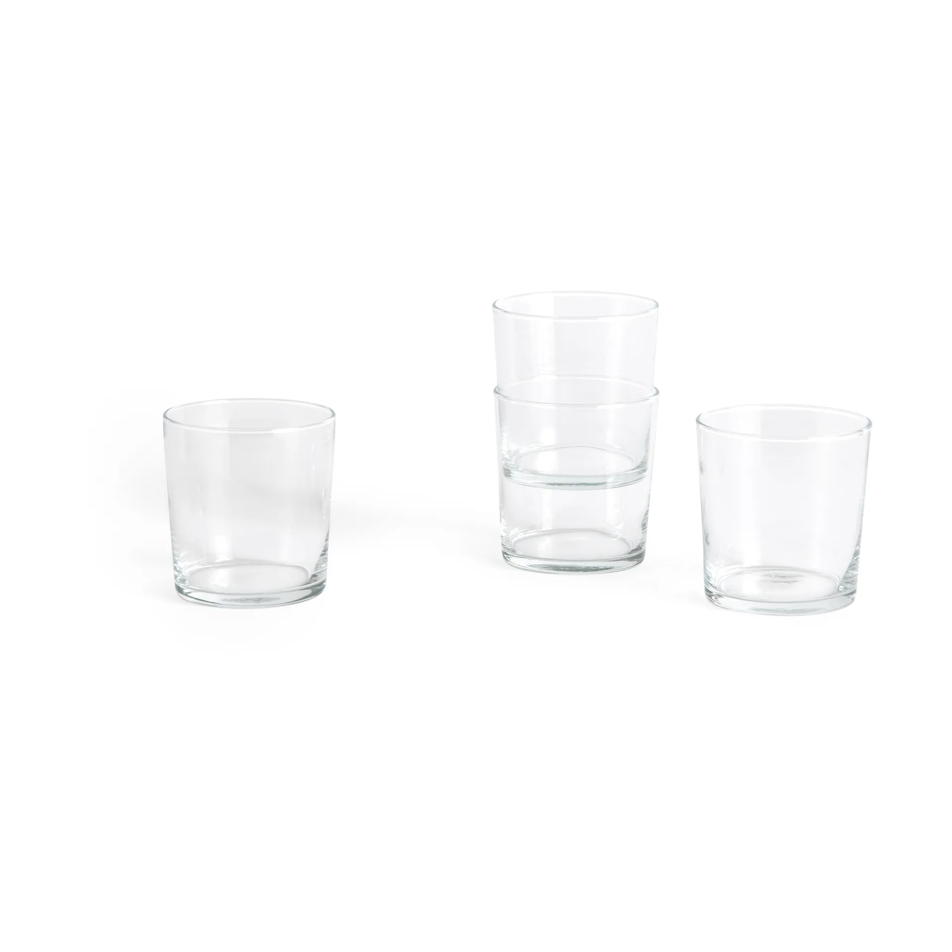 Szklanka do napojów Glass M 360 ml, 4-pak, Przezroczysty HAY