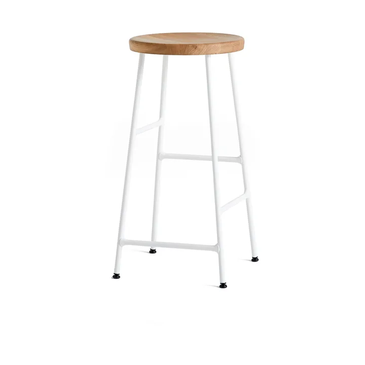 Taboret barowy okrągły Cornet 65 cm - Oiled oak-cream white - HAY